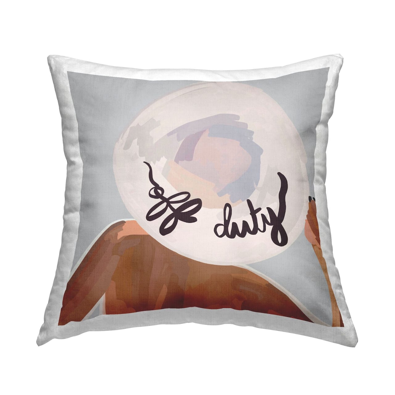 Stupell Industries Off Duty Glam Woman Tropical Beach Fashion Throw Pillow, 18" x 18"